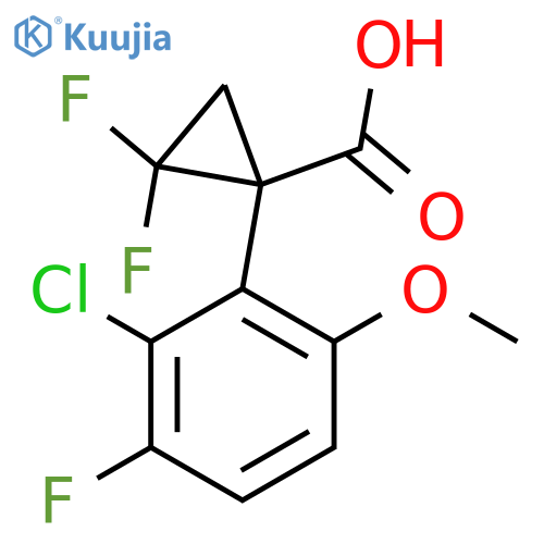 1-(2-chloro-3-fluoro-6-methoxyphenyl)-2,2-difluorocyclopropane-1-carboxylic acid structure