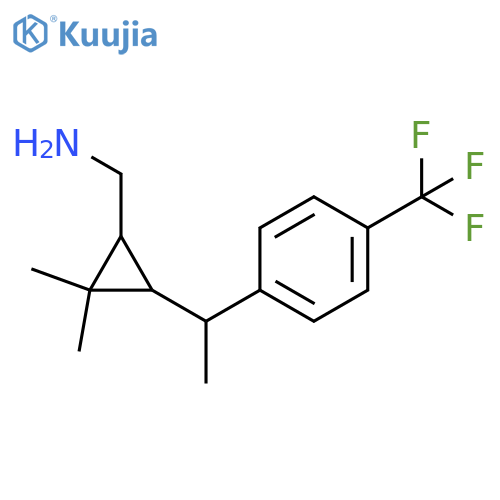 (2,2-dimethyl-3-{1-4-(trifluoromethyl)phenylethyl}cyclopropyl)methanamine structure