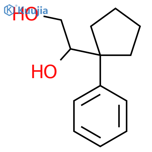 1-(1-phenylcyclopentyl)ethane-1,2-diol structure