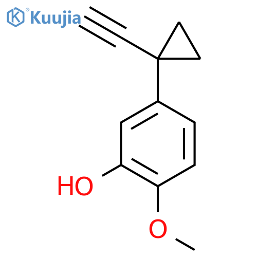 5-(1-ethynylcyclopropyl)-2-methoxyphenol structure