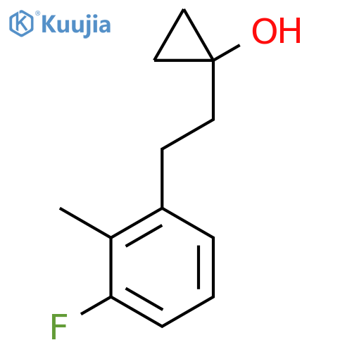 1-2-(3-fluoro-2-methylphenyl)ethylcyclopropan-1-ol structure