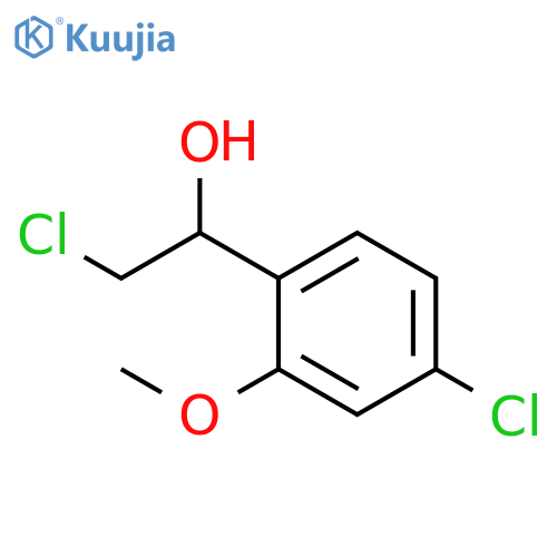 2-chloro-1-(4-chloro-2-methoxyphenyl)ethan-1-ol structure