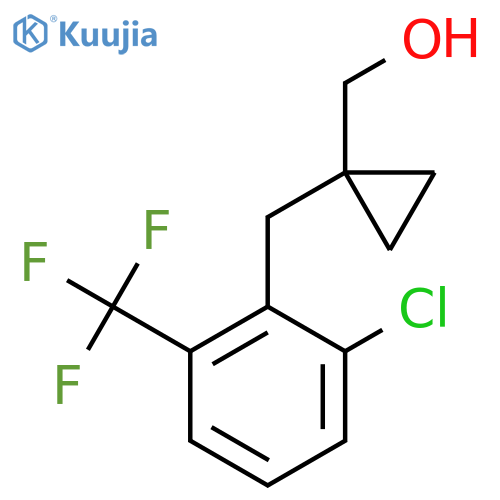 (1-{2-chloro-6-(trifluoromethyl)phenylmethyl}cyclopropyl)methanol structure
