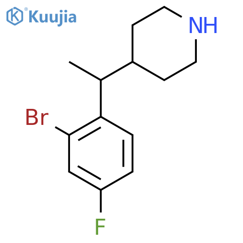 4-1-(2-bromo-4-fluorophenyl)ethylpiperidine structure