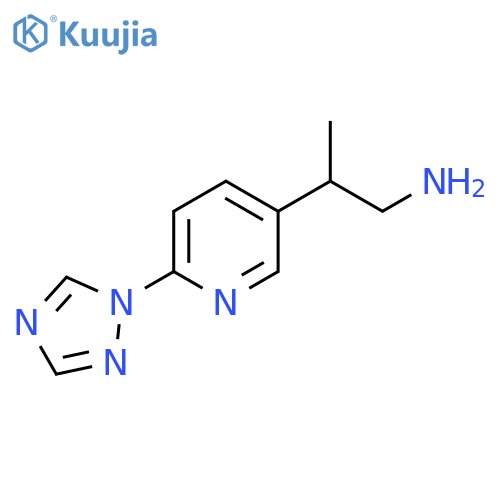 2-6-(1H-1,2,4-triazol-1-yl)pyridin-3-ylpropan-1-amine structure