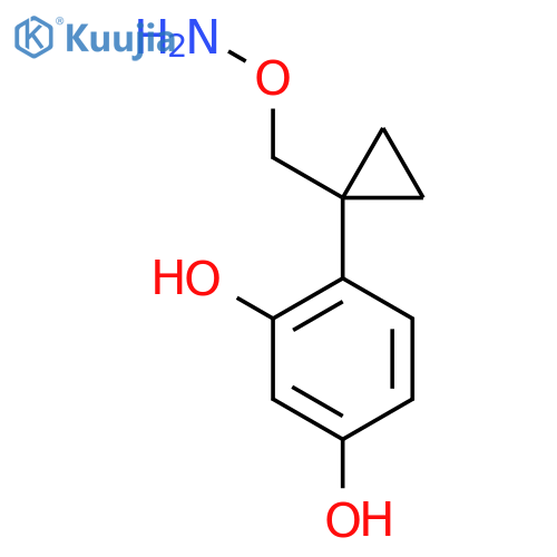 4-{1-(aminooxy)methylcyclopropyl}benzene-1,3-diol structure