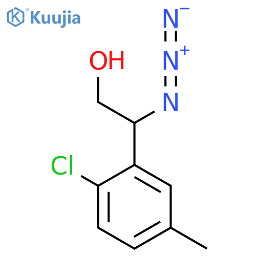 2-azido-2-(2-chloro-5-methylphenyl)ethan-1-ol structure