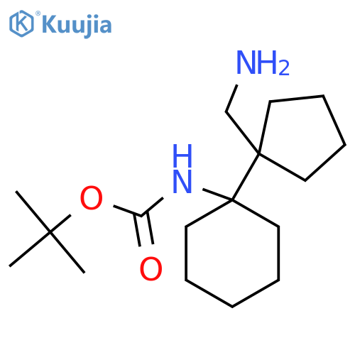 tert-butyl N-{1-1-(aminomethyl)cyclopentylcyclohexyl}carbamate structure