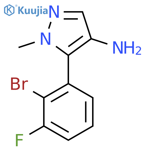 5-(2-bromo-3-fluorophenyl)-1-methyl-1H-pyrazol-4-amine structure