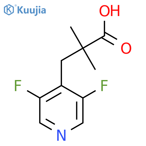 3-(3,5-difluoropyridin-4-yl)-2,2-dimethylpropanoic acid structure