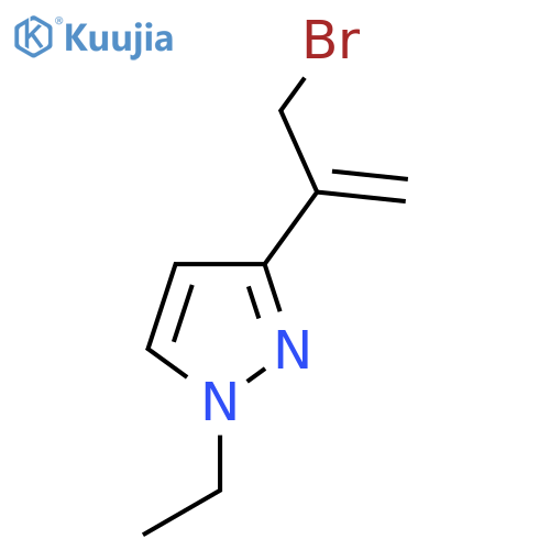 3-(3-bromoprop-1-en-2-yl)-1-ethyl-1H-pyrazole structure