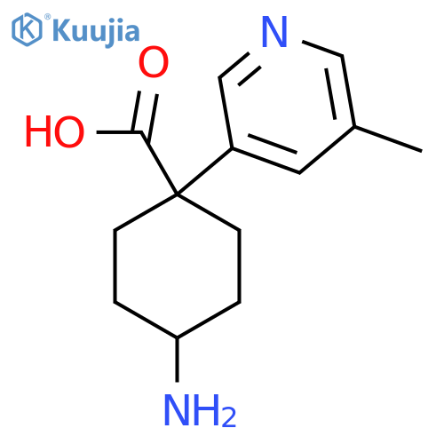 4-amino-1-(5-methylpyridin-3-yl)cyclohexane-1-carboxylic acid structure