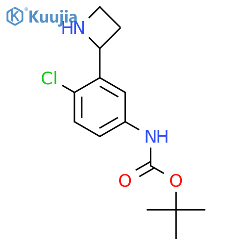 tert-butyl N-3-(azetidin-2-yl)-4-chlorophenylcarbamate structure