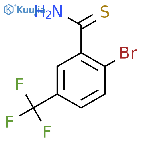 2-bromo-5-(trifluoromethyl)benzene-1-carbothioamide structure