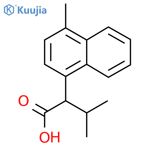 3-methyl-2-(4-methylnaphthalen-1-yl)butanoic acid structure