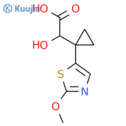 2-hydroxy-2-1-(2-methoxy-1,3-thiazol-5-yl)cyclopropylacetic acid structure