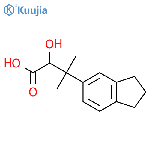 3-(2,3-dihydro-1H-inden-5-yl)-2-hydroxy-3-methylbutanoic acid structure