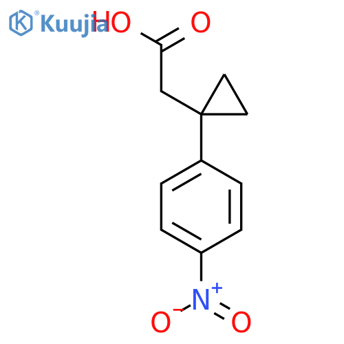 2-1-(4-nitrophenyl)cyclopropylacetic acid structure