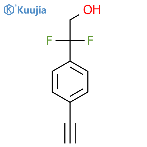 2-(4-ethynylphenyl)-2,2-difluoroethan-1-ol structure