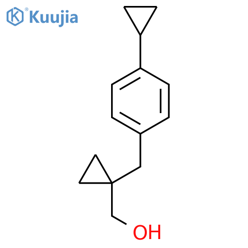 {1-(4-cyclopropylphenyl)methylcyclopropyl}methanol structure