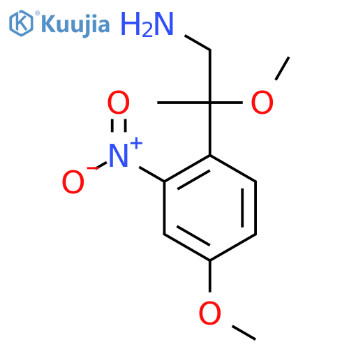 2-methoxy-2-(4-methoxy-2-nitrophenyl)propan-1-amine structure