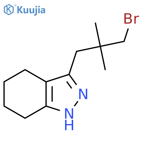 3-(3-bromo-2,2-dimethylpropyl)-4,5,6,7-tetrahydro-1H-indazole structure