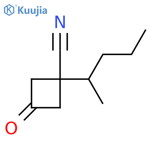 3-oxo-1-(pentan-2-yl)cyclobutane-1-carbonitrile structure
