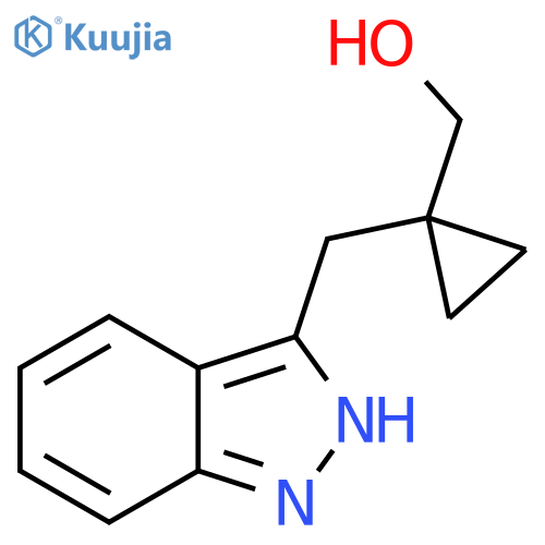 {1-(1H-indazol-3-yl)methylcyclopropyl}methanol structure