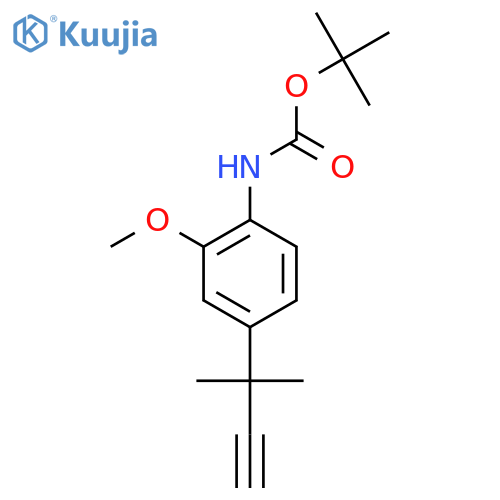 tert-butyl N-2-methoxy-4-(2-methylbut-3-yn-2-yl)phenylcarbamate structure
