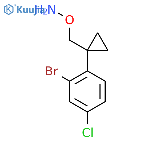 O-{1-(2-bromo-4-chlorophenyl)cyclopropylmethyl}hydroxylamine structure