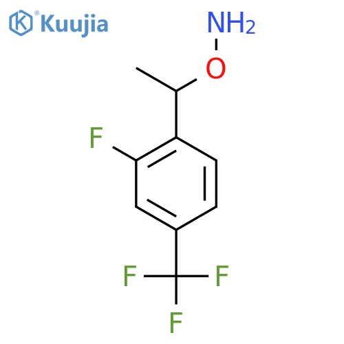 O-{1-2-fluoro-4-(trifluoromethyl)phenylethyl}hydroxylamine structure