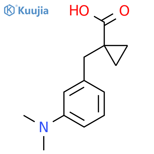 1-{3-(dimethylamino)phenylmethyl}cyclopropane-1-carboxylic acid structure