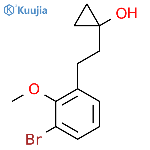 1-2-(3-bromo-2-methoxyphenyl)ethylcyclopropan-1-ol structure