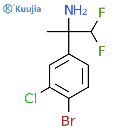 2-(4-bromo-3-chlorophenyl)-1,1-difluoropropan-2-amine structure