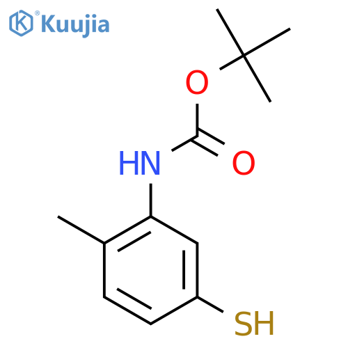 tert-butyl N-(2-methyl-5-sulfanylphenyl)carbamate structure