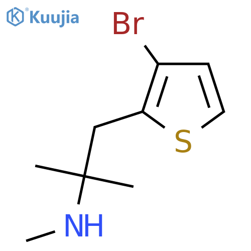 1-(3-bromothiophen-2-yl)-2-methylpropan-2-yl(methyl)amine structure