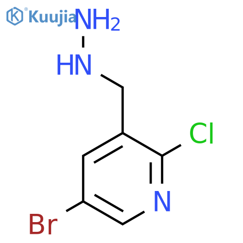 5-Bromo-2-chloro-3-(hydrazinylmethyl)pyridine structure