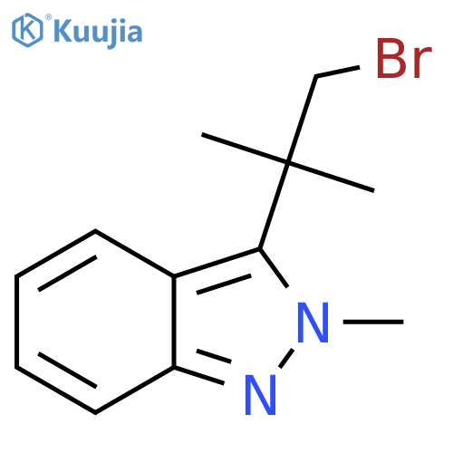 3-(1-bromo-2-methylpropan-2-yl)-2-methyl-2H-indazole structure