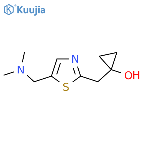 1-({5-(dimethylamino)methyl-1,3-thiazol-2-yl}methyl)cyclopropan-1-ol structure