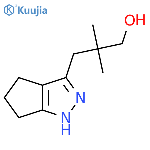 3-{1H,4H,5H,6H-cyclopentacpyrazol-3-yl}-2,2-dimethylpropan-1-ol structure