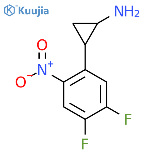 2-(4,5-difluoro-2-nitrophenyl)cyclopropan-1-amine structure