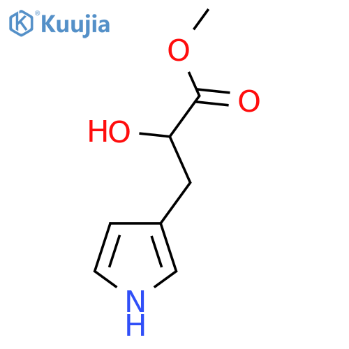 methyl 2-hydroxy-3-(1H-pyrrol-3-yl)propanoate structure