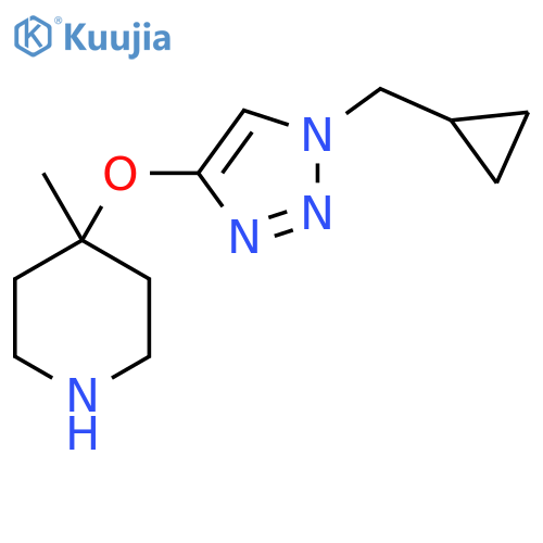 4-{1-(cyclopropylmethyl)-1H-1,2,3-triazol-4-yloxy}-4-methylpiperidine structure