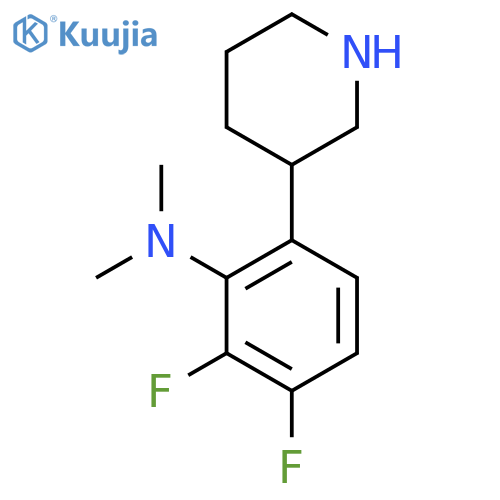 2,3-difluoro-N,N-dimethyl-6-(piperidin-3-yl)aniline structure