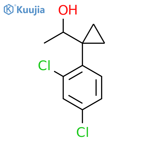 1-1-(2,4-dichlorophenyl)cyclopropylethan-1-ol structure