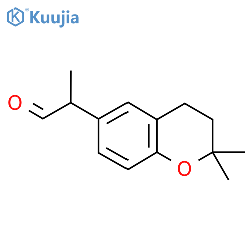 2-(2,2-dimethyl-3,4-dihydro-2H-1-benzopyran-6-yl)propanal structure