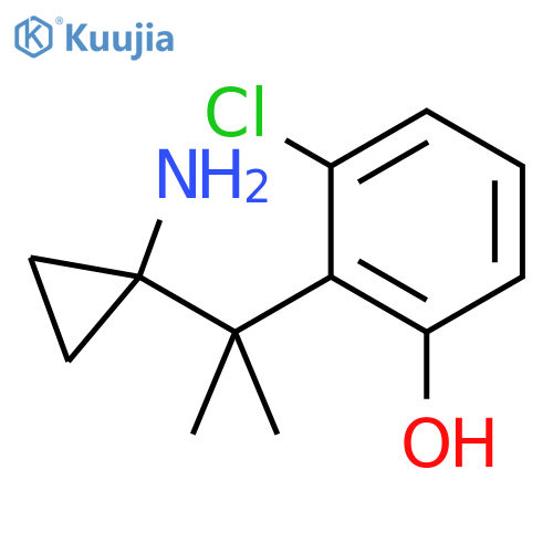2-2-(1-aminocyclopropyl)propan-2-yl-3-chlorophenol structure