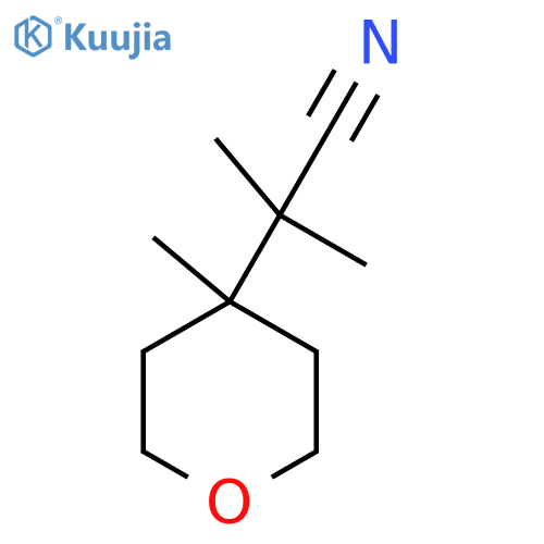 2-Methyl-2-(4-methyloxan-4-yl)propanenitrile structure
