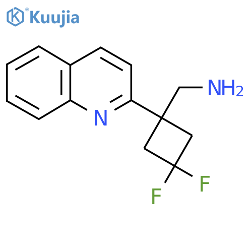 3,3-difluoro-1-(quinolin-2-yl)cyclobutylmethanamine structure