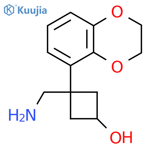 3-(aminomethyl)-3-(2,3-dihydro-1,4-benzodioxin-5-yl)cyclobutan-1-ol structure